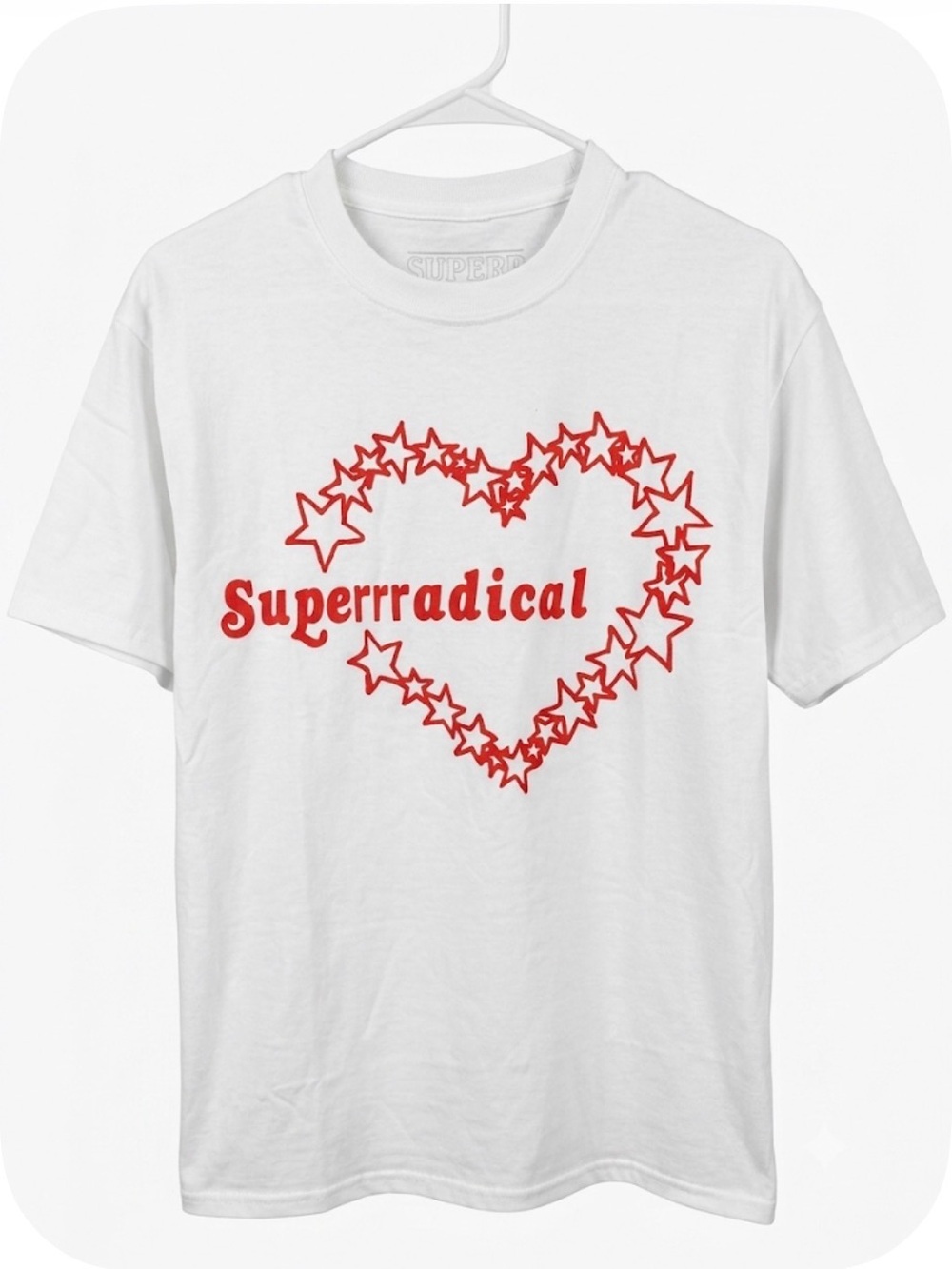Superrradical Red Heart Print Tee
Men's US M / PTP-20” / NWOT